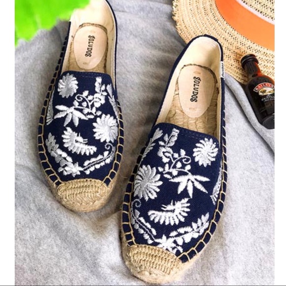 Soludos Embroidered Ibiza Smoking Slippers Espadrille 7 - Picture 2 of 16